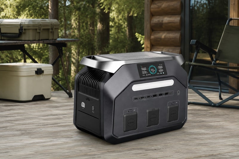 P1800 portable power station prepared for outdoor use